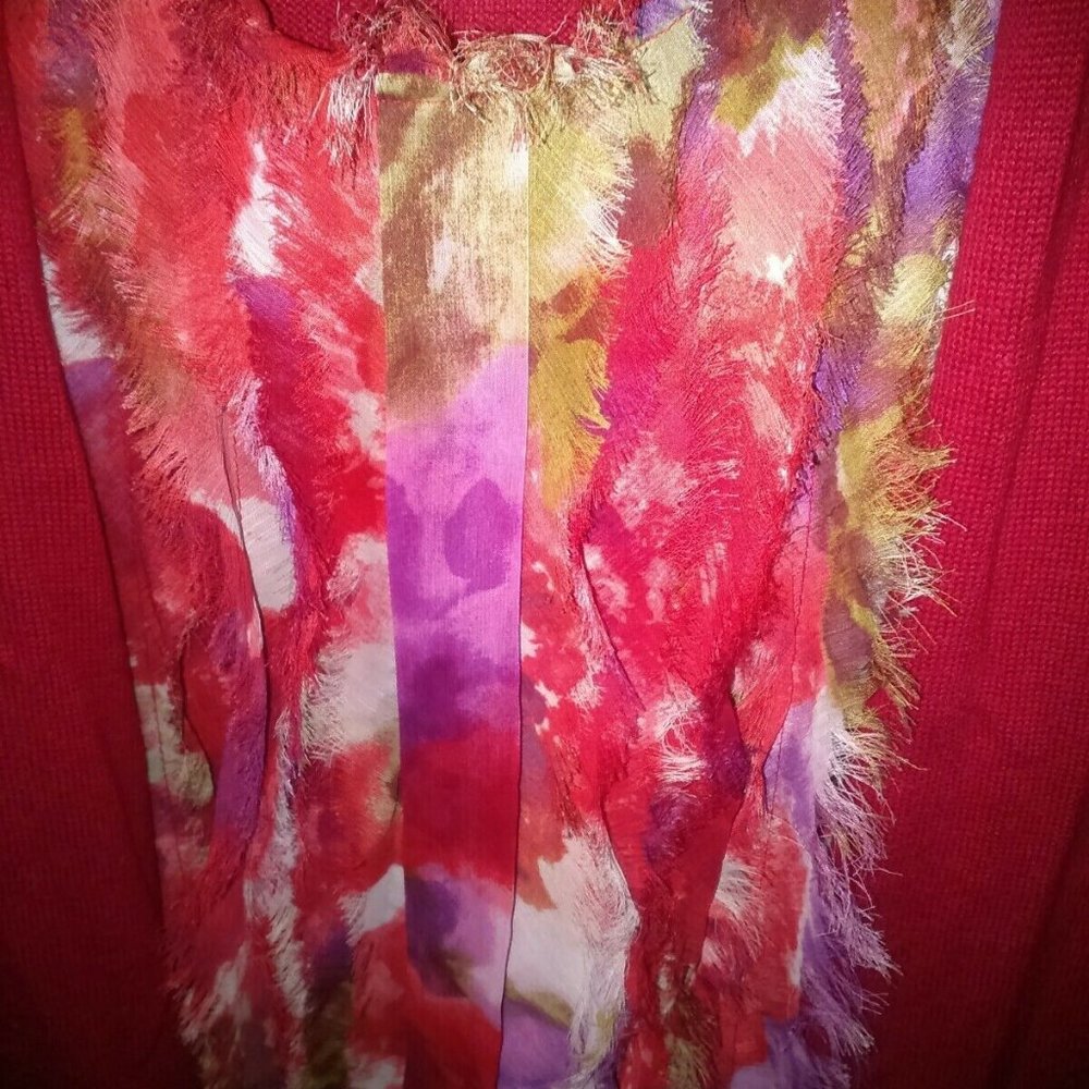 EUC Kim Rogers Sz 2X Red Sweater Blouse - Picture 3 of 3